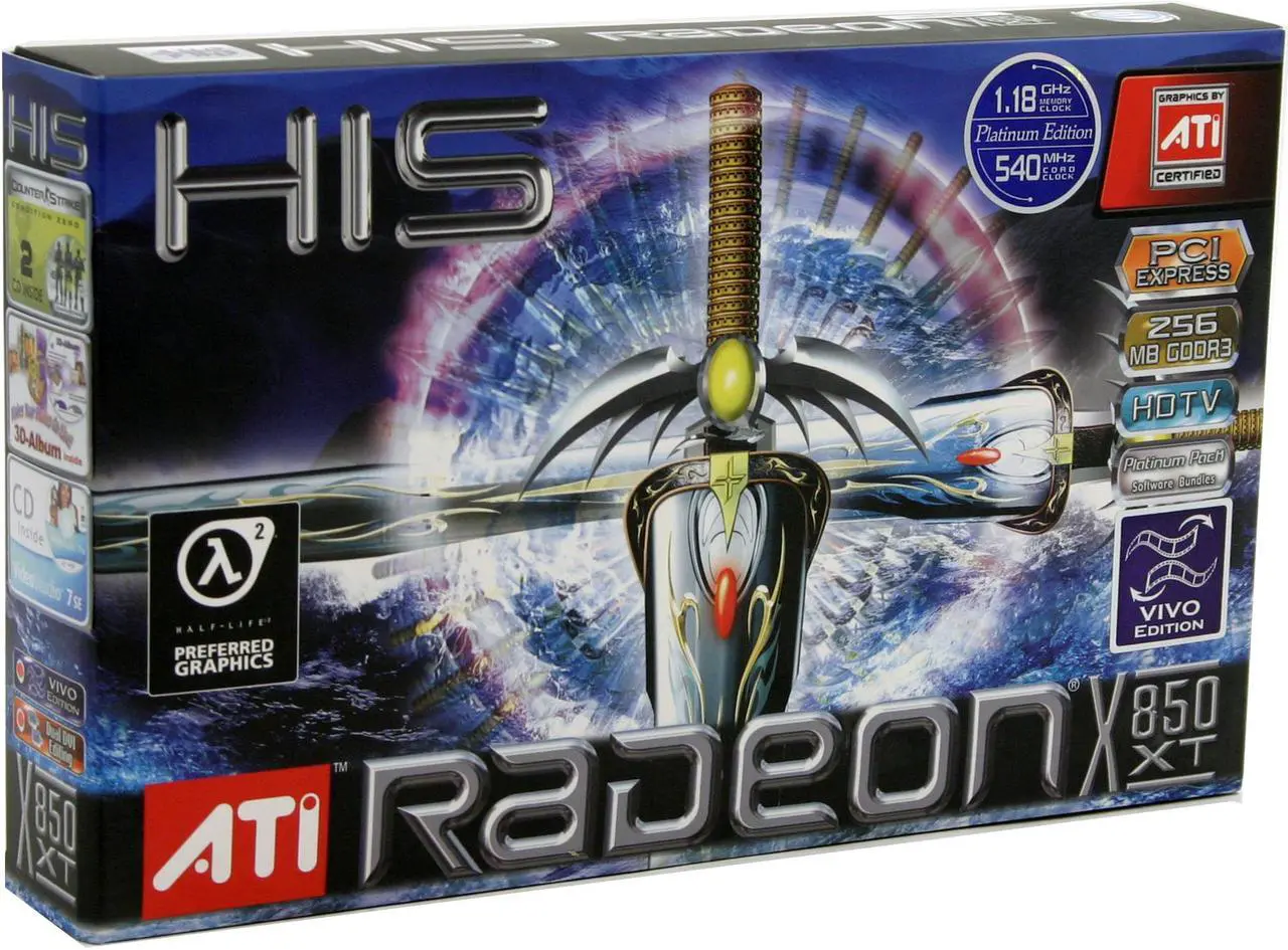 Alt view image 5 of 5 - HIS Radeon X850XT PE 256MB GDDR3 PCI Express x16 Graphics Card P85XPENV-2I-ZAM