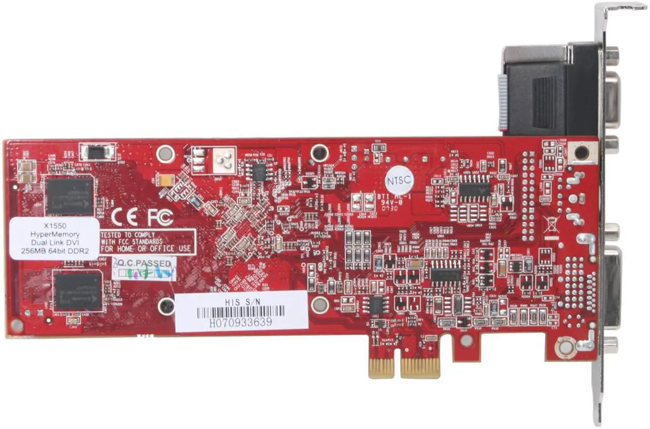 Alt view image 4 of 7 - HIS Radeon X1550 256MB GDDR2 PCI Express x1 Low Profile Ready Graphics Card H155HMF256EL1N-R