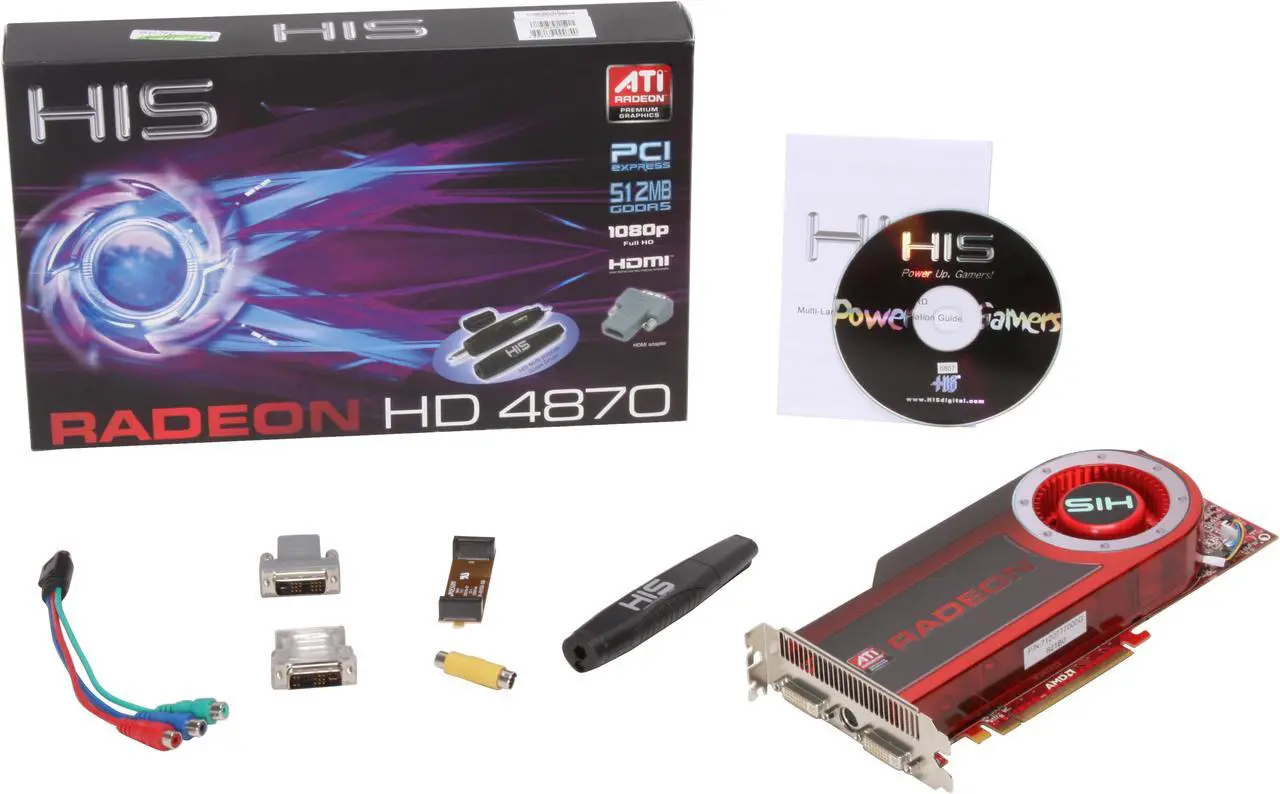 Alt view image 6 of 6 - HIS Radeon HD 4870 512MB GDDR5 PCI Express 2.0 x16 CrossFireX Support Graphics Card H487F512P