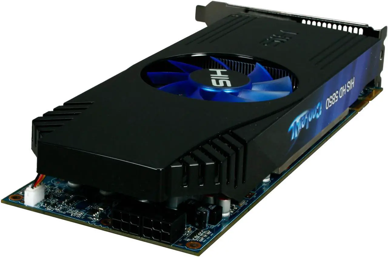 Alt view image 5 of 6 - HIS Radeon HD 5850 (Cypress Pro) 1GB GDDR5 PCI Express 2.1 x16 CrossFireX Support Graphics Card H585FN1GD