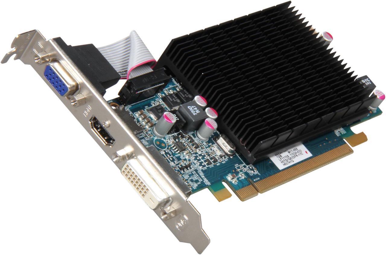 HIS Radeon HD 6570 1GB DDR3 PCI Express 2.1 x16 Low Profile Ready Video Card H657H1G