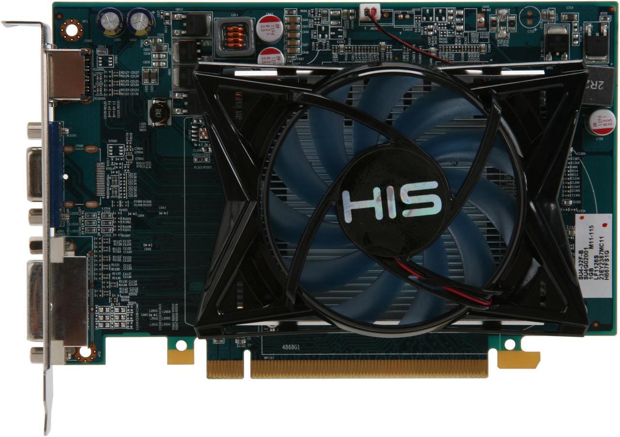 Alt view image 3 of 6 - HIS Radeon HD 6670 1GB DDR3 PCI Express 2.1 x16 Graphics Card H667FS1G
