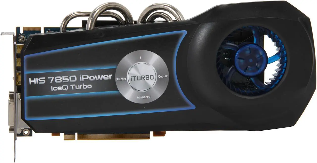 Alt view image 3 of 6 - HIS IceQ Radeon HD 7850 4GB GDDR5 PCI Express 3.0 x16 CrossFireX Support Graphics Card H785QT4G2M