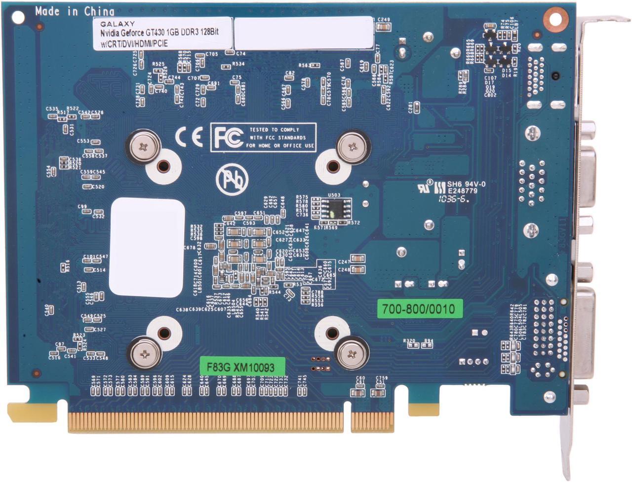 Alt view image 4 of 5 - Galaxy GeForce GT 430 (Fermi) 1GB DDR3 PCI Express 2.0 x16 Graphics Card 43GGS8HX3SPZ