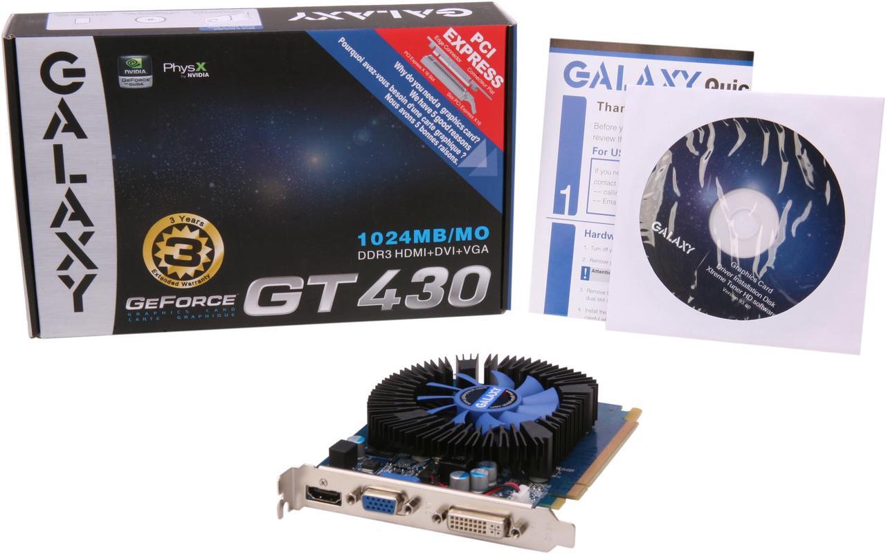 Alt view image 5 of 5 - Galaxy GeForce GT 430 (Fermi) 1GB DDR3 PCI Express 2.0 x16 Graphics Card 43GGS8HX3SPZ