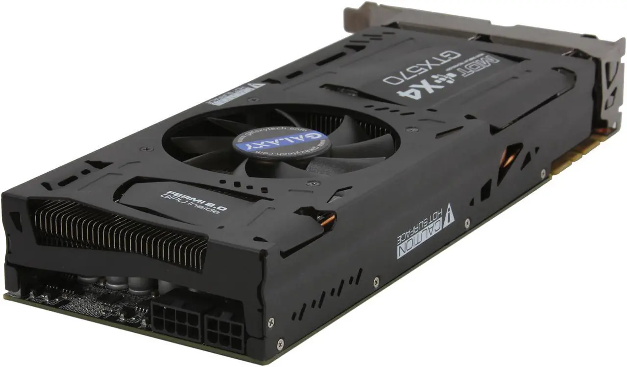 Alt view image 5 of 6 - Galaxy 57NKH3DH5PXK MDT X4 GeForce GTX 570 (Fermi) 1280MB 320-bit GDDR5 PCI Express 2.0 x16 HDCP Ready SLI Support Multi-Display Video Card
