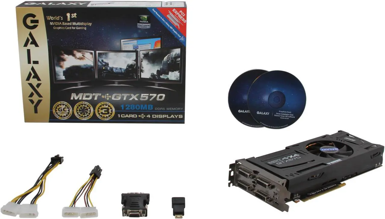 Alt view image 6 of 6 - Galaxy 57NKH3DH5PXK MDT X4 GeForce GTX 570 (Fermi) 1280MB 320-bit GDDR5 PCI Express 2.0 x16 HDCP Ready SLI Support Multi-Display Video Card