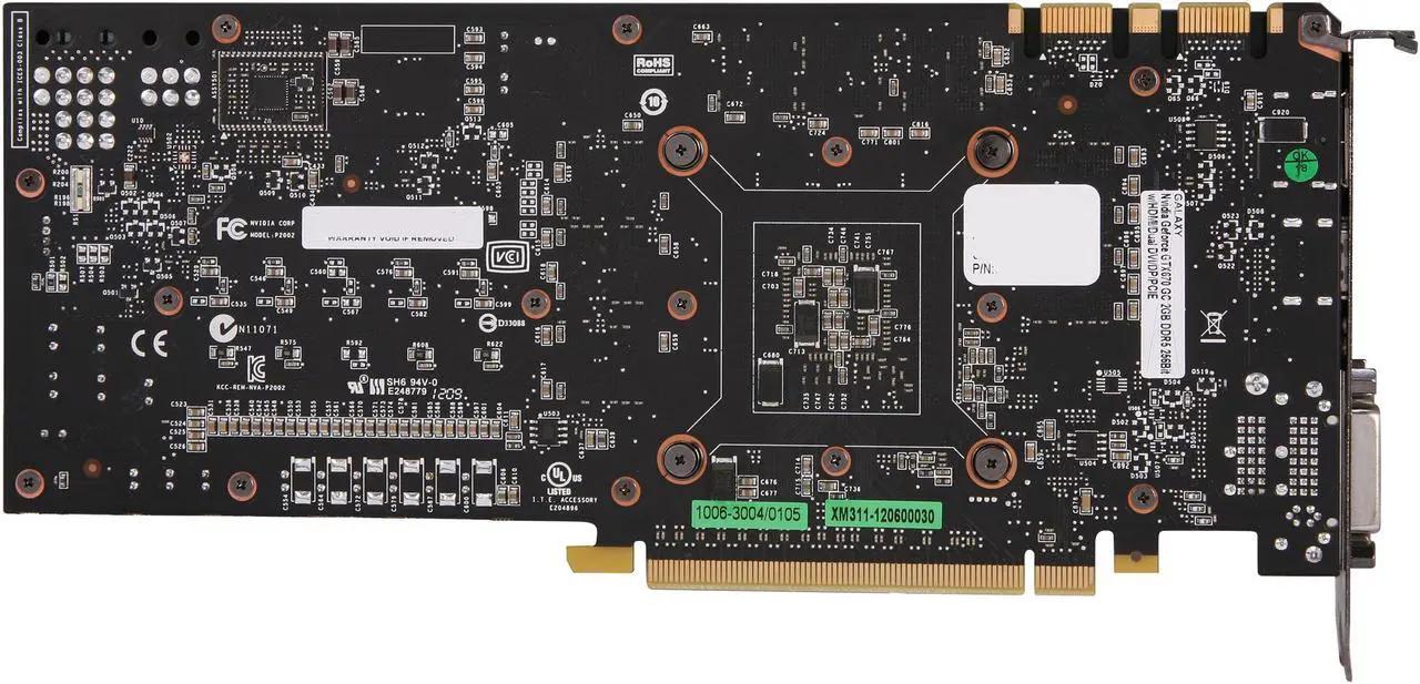 Alt view image 4 of 6 - Galaxy 67NPH6DV5ZVX GeForce GTX 670 GC 2GB 256-bit GDDR5 PCI Express 3.0 x16 HDCP Ready SLI Support Video Card