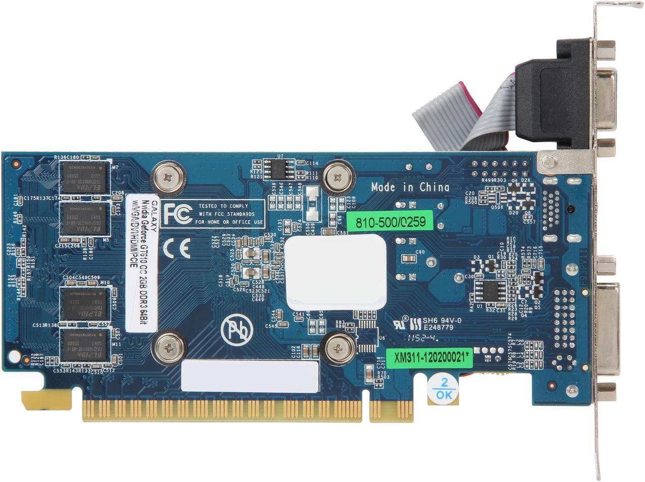 Alt view image 4 of 5 - Galaxy 61TPS4HX2LNX GeForce GT 610 GC 2GB 64-bit DDR3 PCI Express 2.0 x16 HDCP Ready  Video Card