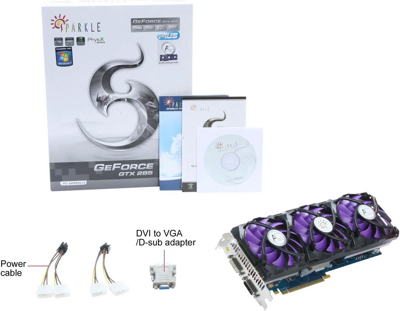 Alt view image 6 of 6 - SPARKLE GeForce GTX 285 1GB GDDR3 PCI Express 2.0 x16 SLI Support Graphics Card SXX2851024D3SVP Superclocked Edition