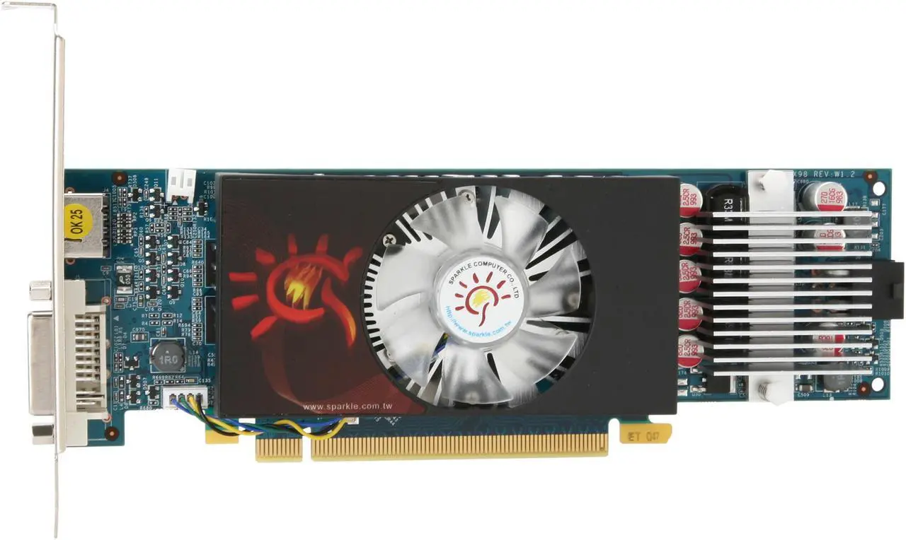 Alt view image 3 of 6 - SPARKLE GeForce GTS 250 1GB GDDR3 PCI Express 2.0 x16 Low Profile Graphics Card SXS2501024D3L-NM