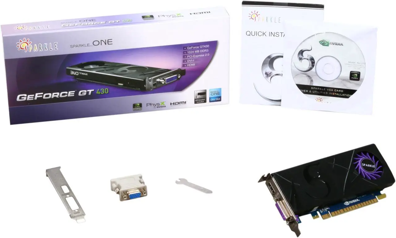 Alt view image 5 of 5 - SPARKLE GeForce GT 430 (Fermi) 1GB DDR3 PCI Express 2.0 x16 Low Profile Graphics Card SXT4301024S3LHS