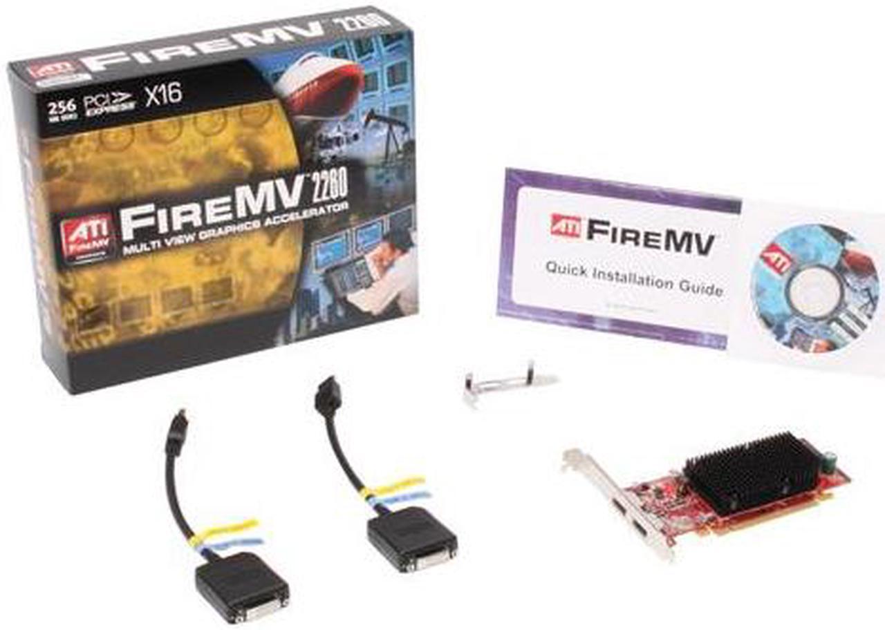 Alt view image 5 of 5 - AMD FireMV 2260 100-505533 256MB GDDR2 PCI Express x16 Low Profile Graphics Card