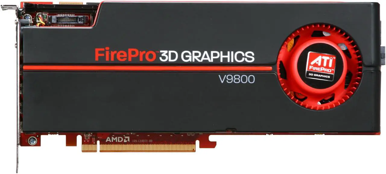 Alt view image 3 of 6 - AMD FirePro V9800 100-505602 4GB 256-bit GDDR5 PCI Express 2.1 x16 CrossFire Supported Graphics Card