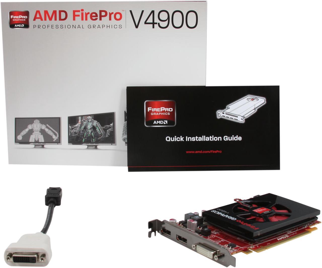 Alt view image 6 of 5 - AMD FirePro V4900 100-505844 1GB 128-bit GDDR5 PCI Express 2.1 x16 Graphics Card