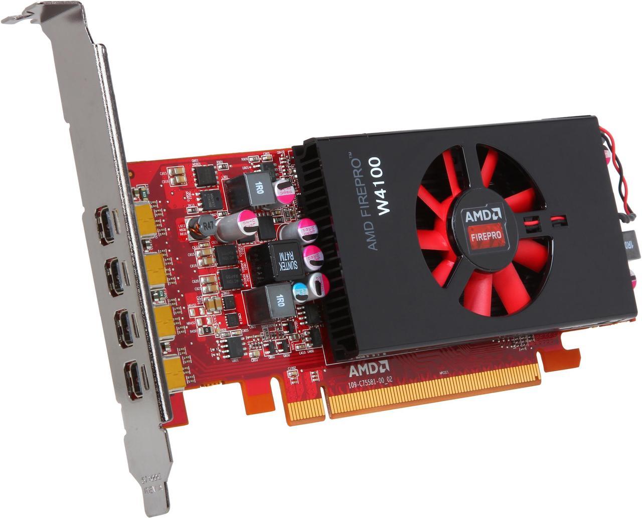 AMD FirePro W4100 100-505979 2GB 128-bit GDDR5 PCI Express 3.0 x16 Workstation Video Card