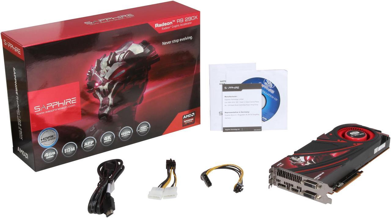 Alt view image 6 of 6 - SAPPHIRE Radeon R9 290X 4GB GDDR5 Graphics Card 100361SR