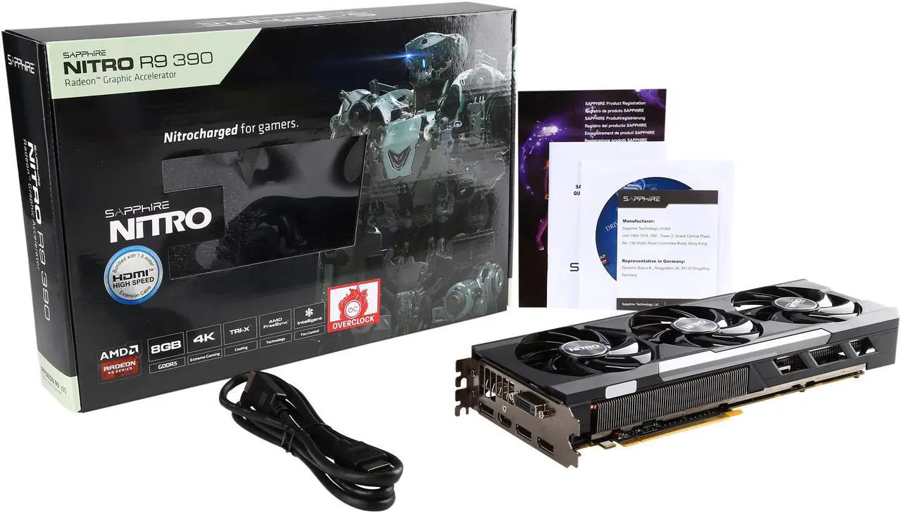 Alt view image 7 of 6 - SAPPHIRE NITRO Radeon R9 390 8GB GDDR5 PCI Express 3.0 2.2 Slot, ATX Graphics Card 100382NTOCL