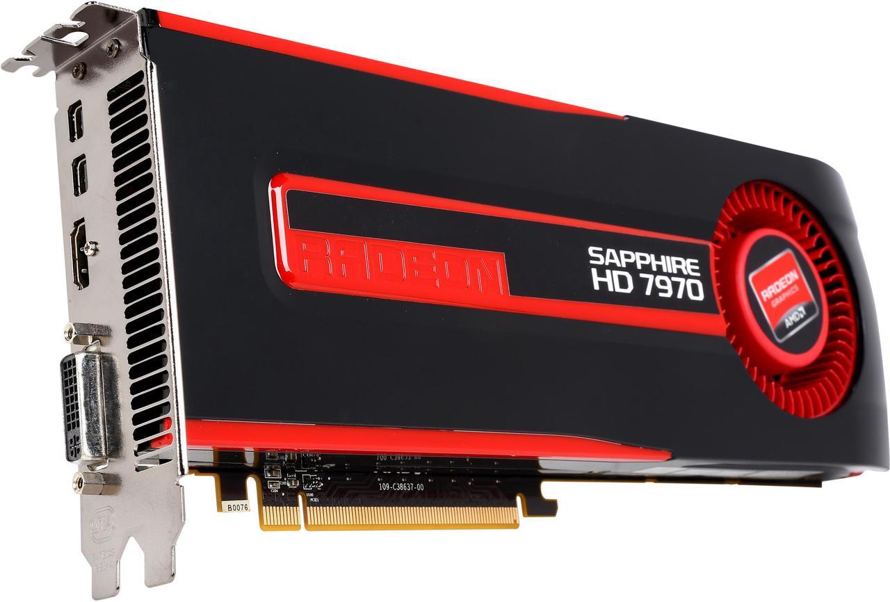 SAPPHIRE Radeon HD 7970 3GB GDDR5 PCI Express 3.0 CrossFireX Support MBA with blower fan Video Card 21197-00-CPO