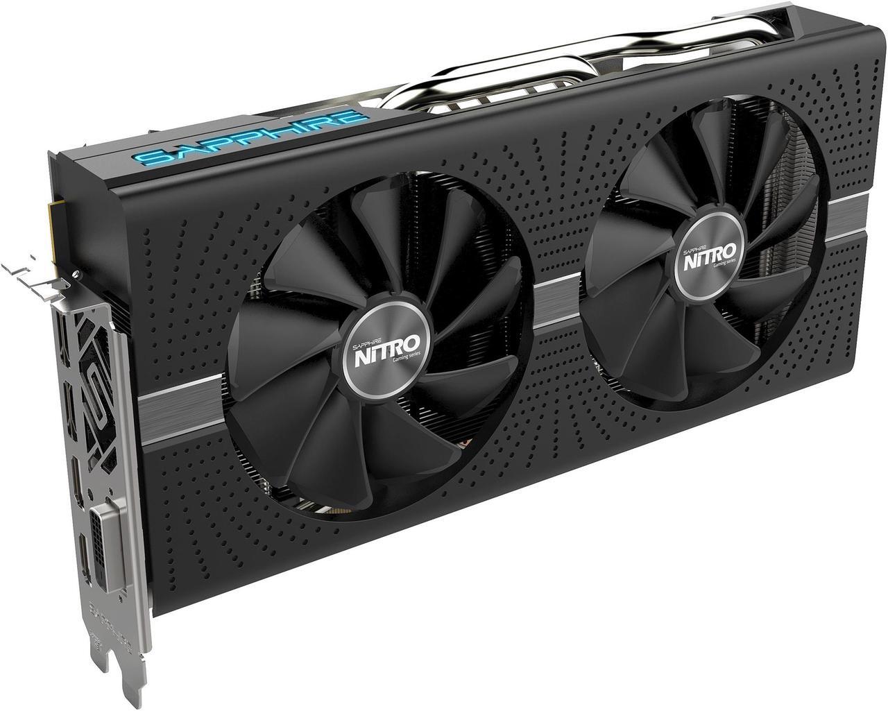 Main image of Sapphire Radeon NITRO+ RX 580 8GB GDDR5 PCI-E Dual HDMI / DVI-D / Dual DP w/ Backplate (UEFI), 100411NT+8GL