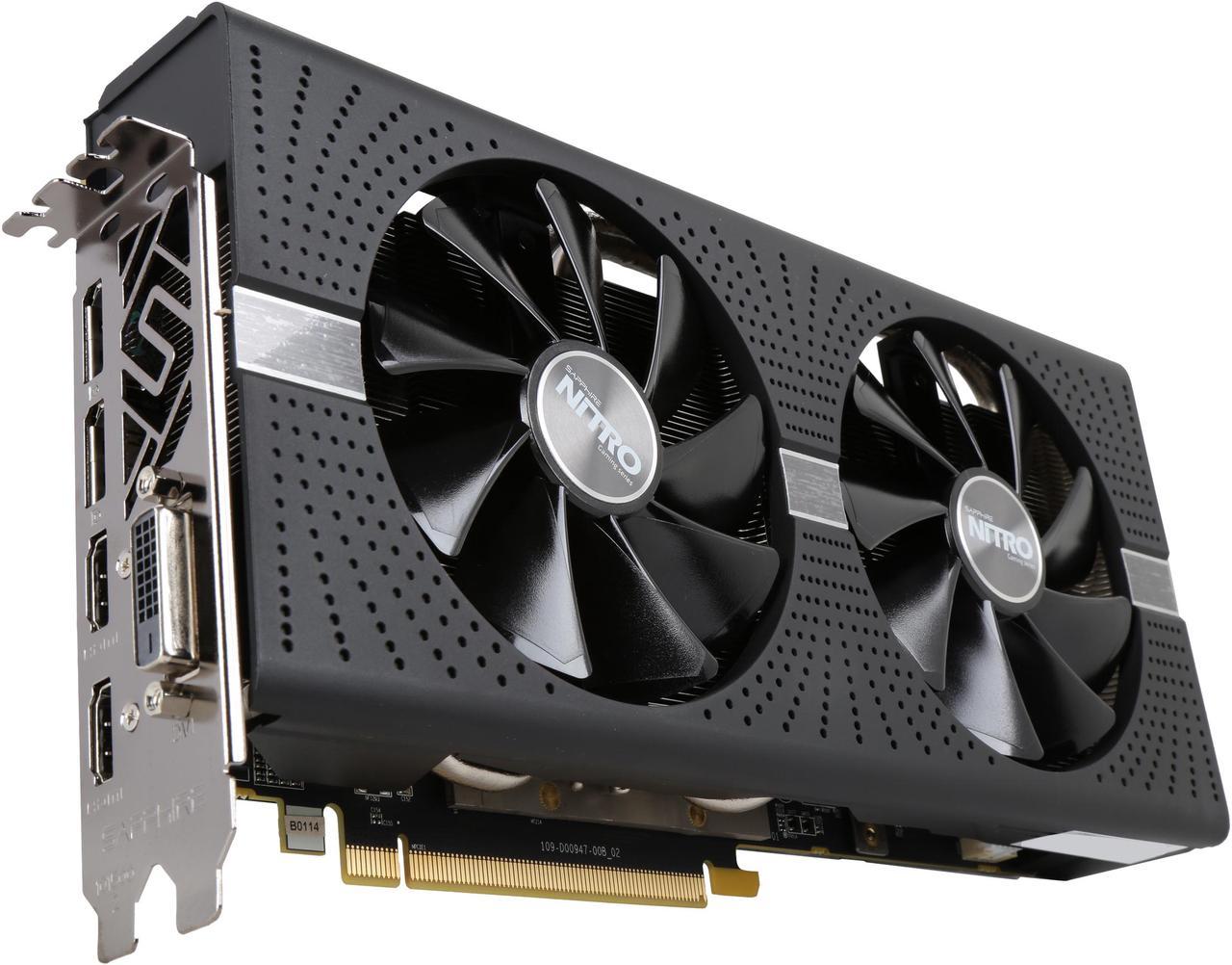 Sapphire NITRO+ Radeon RX 570 8GB GDDR5 PCI-E Dual HDMI / DVI-D / Dual DP w/ Backplate (UEFI), 100412NT+8GL