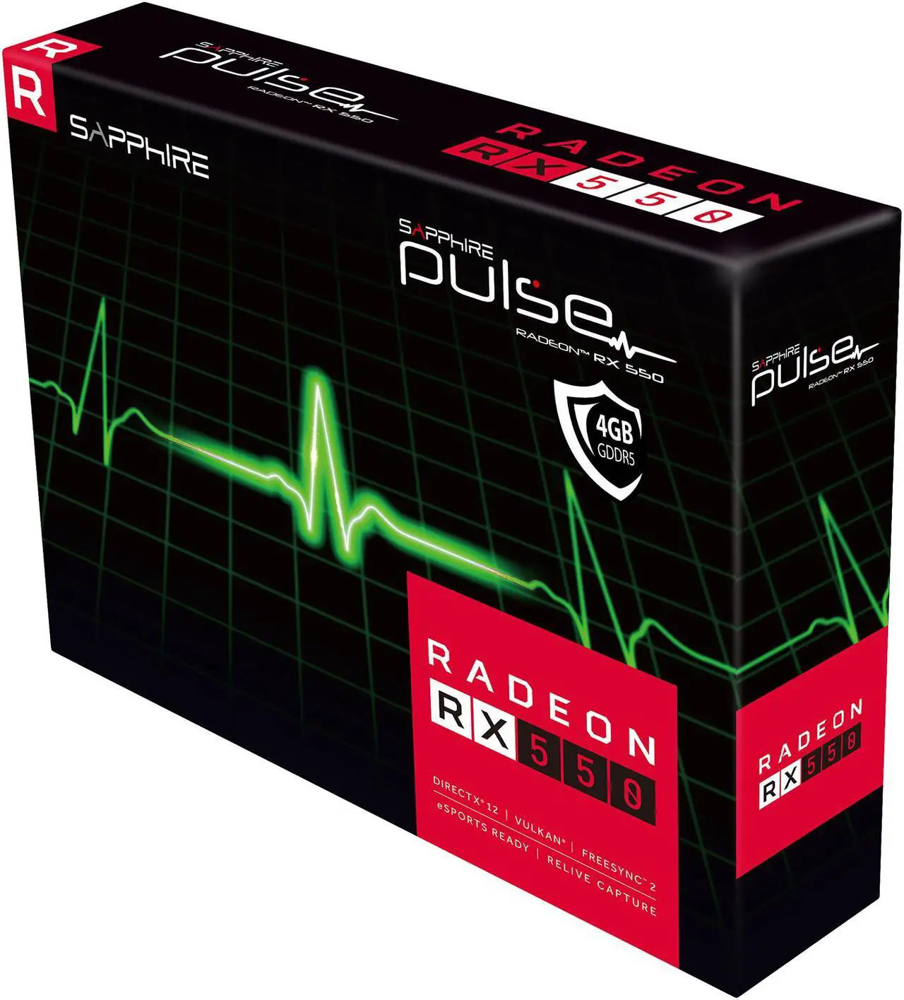 Alt view image 7 of 7 - SAPPHIRE Radeon RX 550 DirectX 12 100414P4GL 4GB 128-Bit GDDR5 Video Card
