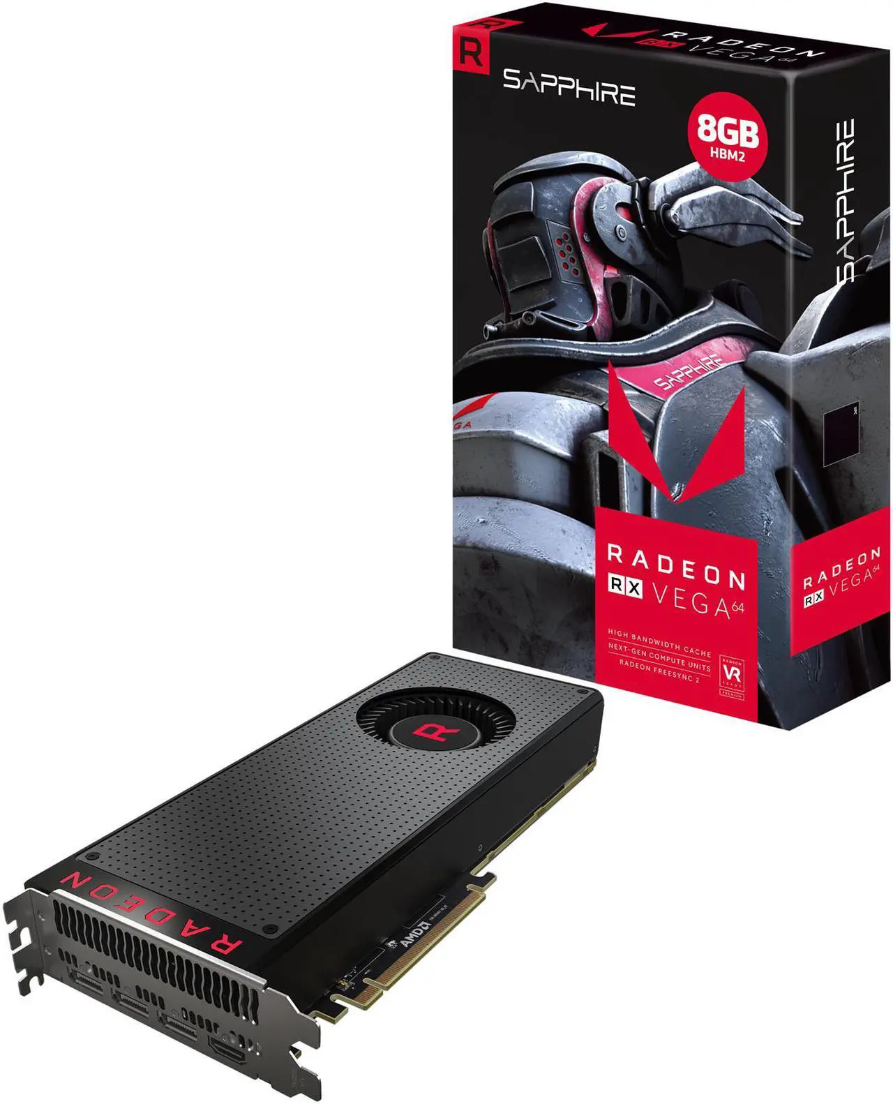 Alt view image 6 of 7 - SAPPHIRE Radeon RX VEGA 64 DirectX 12 100410L 8GB 2048-Bit HBM2 HDMI / TRIPLE DP (UEFI) PCI Express 3.0 CrossFireX Support ATX Video Card