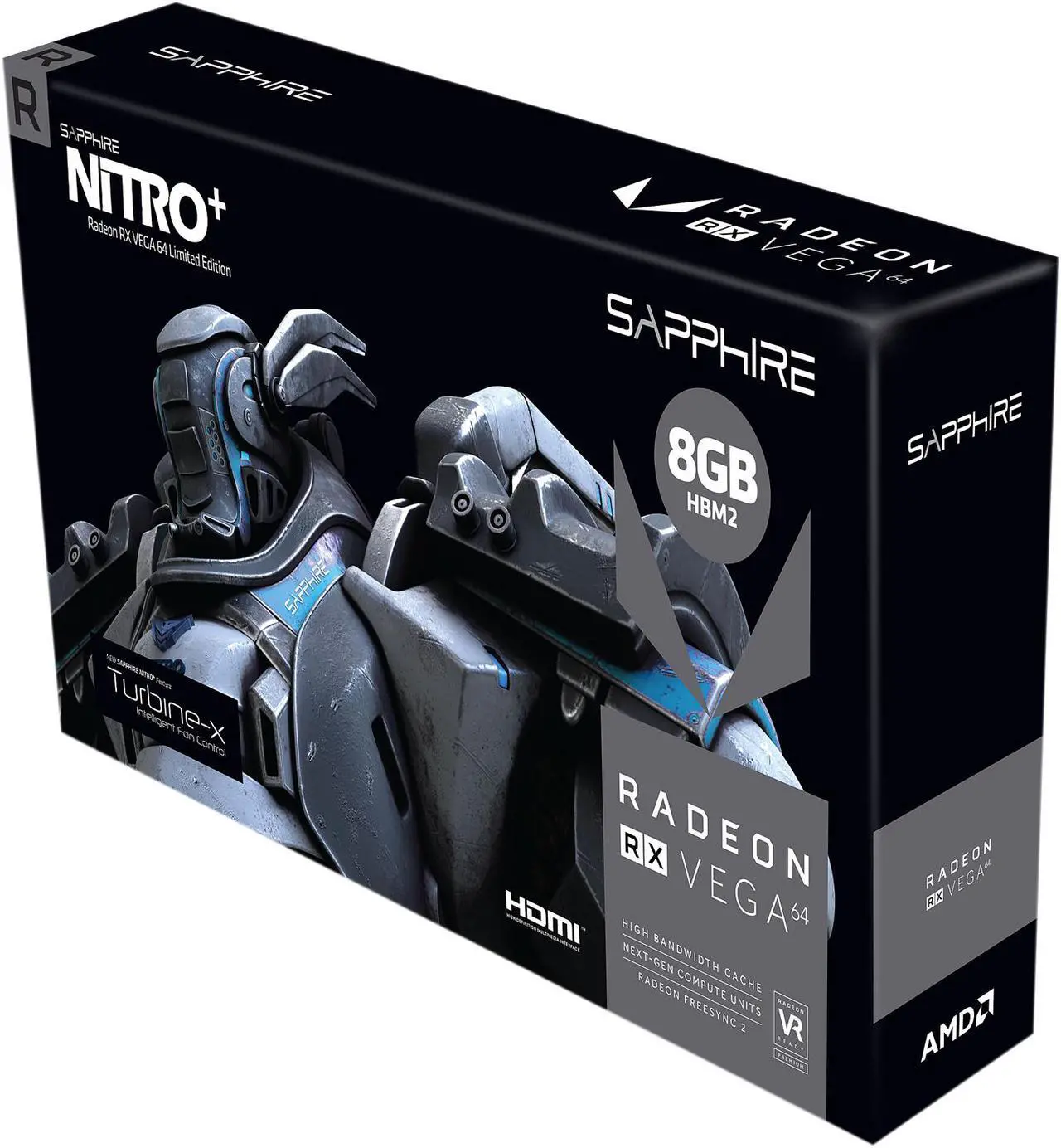 Alt view image 7 of 7 - SAPPHIRE NITRO+ Radeon RX Vega 64 8GB HBM2 PCI Express 3.0 ATX Graphics Card 100410NT+LESR