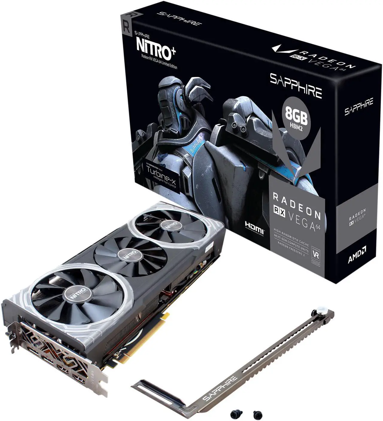 Alt view image 6 of 7 - SAPPHIRE NITRO+ Radeon RX Vega 64 8GB HBM2 PCI Express 3.0 ATX Graphics Card 100410NT+LESR
