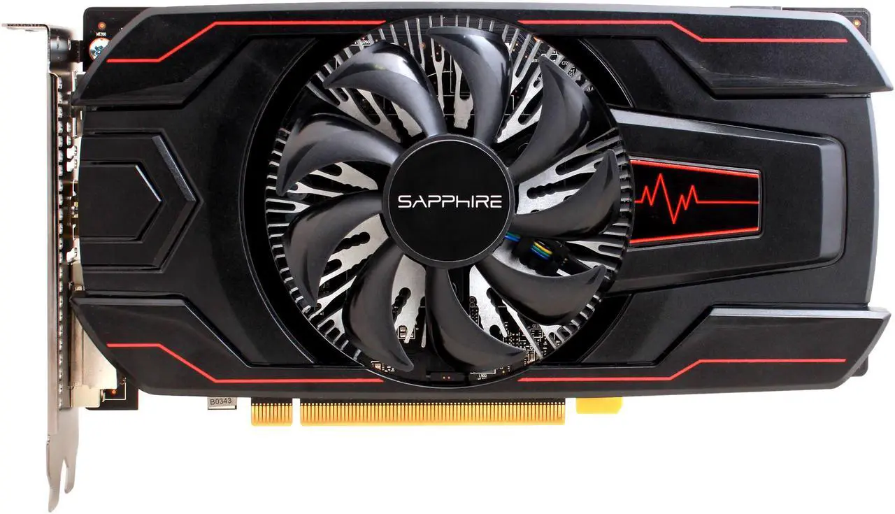 Alt view image 3 of 9 - Sapphire PULSE Radeon RX 560 14CU 4GB GDDR5 PCI-E HDMI / DVI-D / DP OC Version (UEFI)