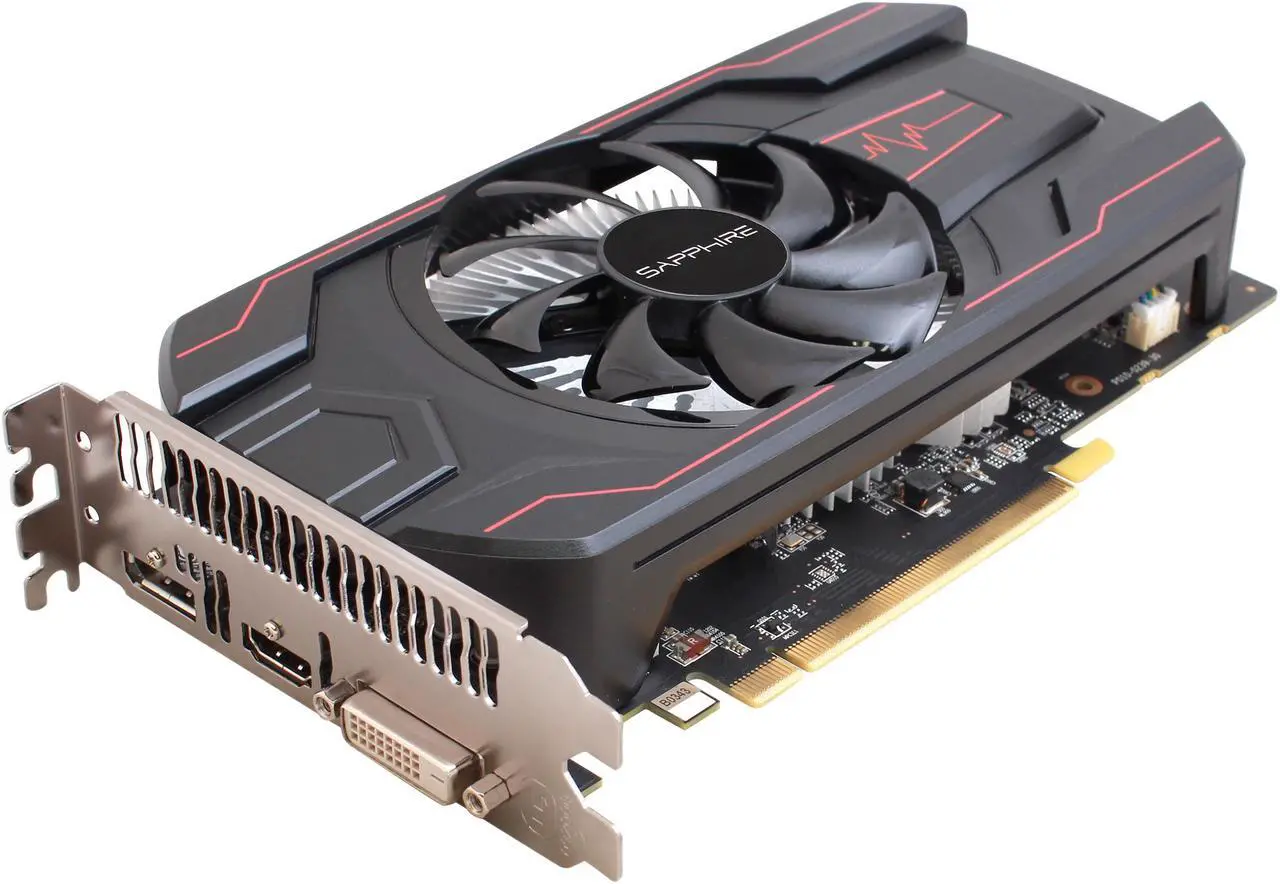 Alt view image 4 of 9 - Sapphire PULSE Radeon RX 560 14CU 4GB GDDR5 PCI-E HDMI / DVI-D / DP OC Version (UEFI)
