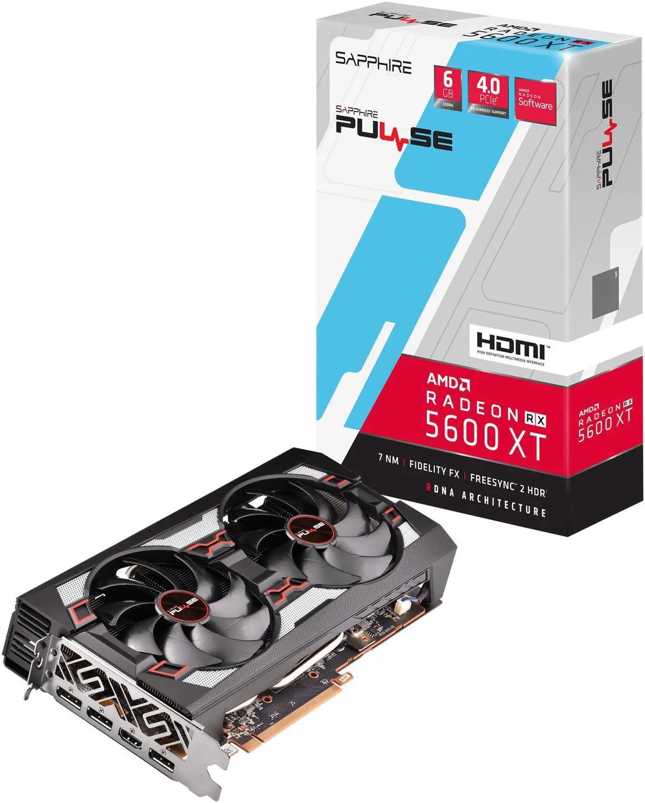 Alt view image 10 of 11 - SAPPHIRE PULSE Radeon RX 5600 XT 6GB GDDR6 PCI Express 4.0 ATX Graphics Card 100419P6GL