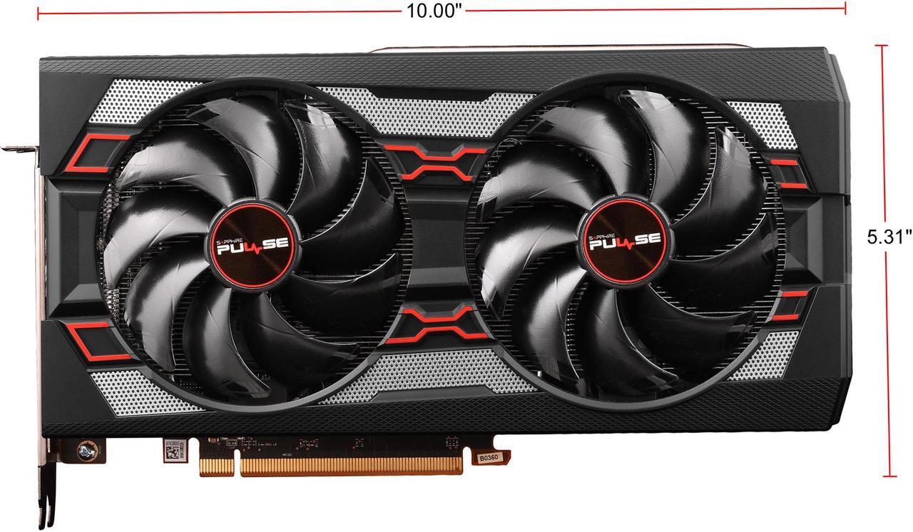 Alt view image 4 of 11 - SAPPHIRE PULSE Radeon RX 5600 XT 6GB GDDR6 PCI Express 4.0 ATX Graphics Card 100419P6GL