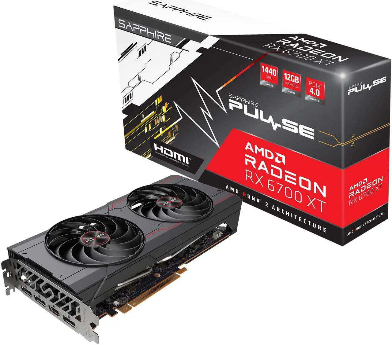 Alt view image 9 of 10 - Sapphire Pulse AMD Radeon RX 6700 XT Gaming 12GB GDDR6 HDMI / Triple DP (11306-02-20G)