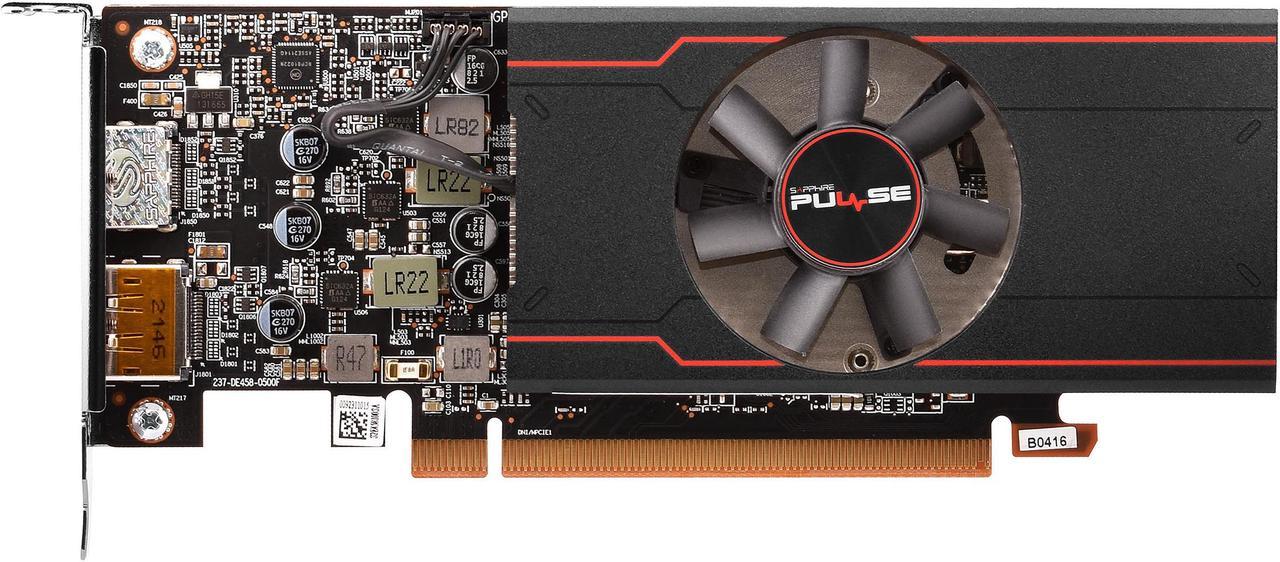 SAPPHIRE PULSE Radeon RX 6400 4GB GDDR6 PCI Express 4.0 Low Profile Video Card 11315-01-20G