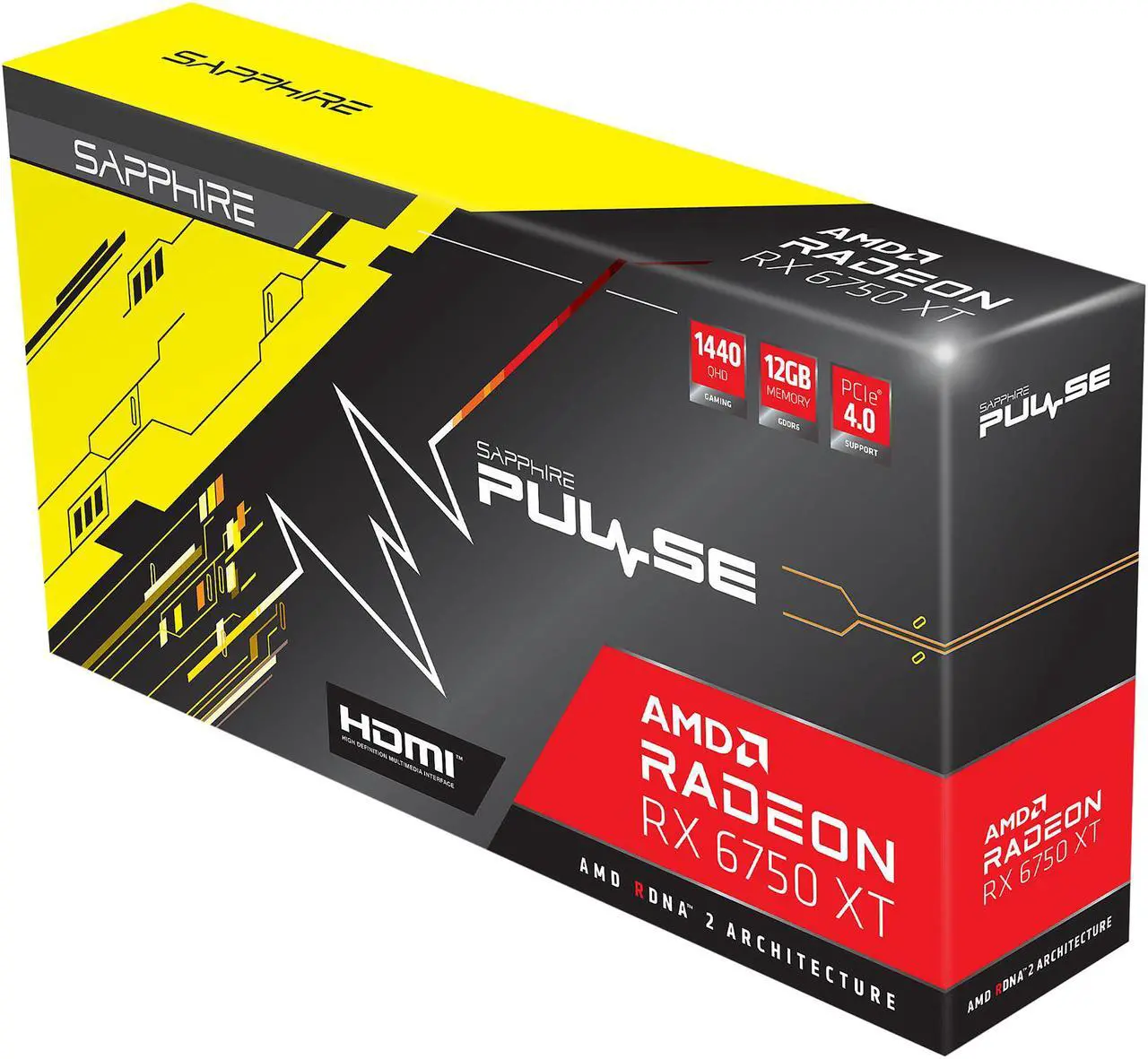 Alt view image 7 of 7 - SAPPHIRE PULSE Radeon RX 6750 XT 12GB GDDR6 PCI Express 4.0 ATX Graphics Card 11318-03-20G