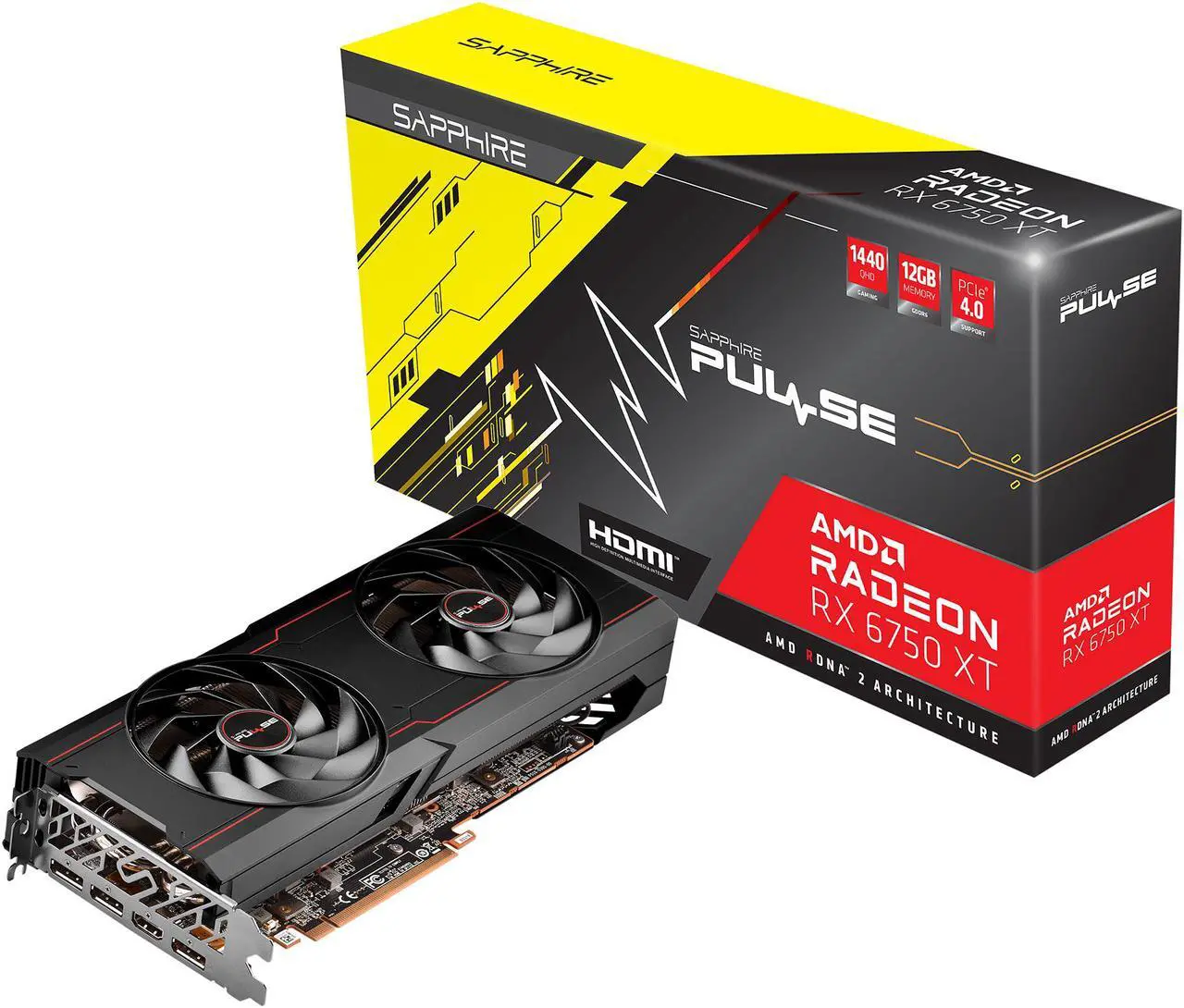 Alt view image 6 of 7 - SAPPHIRE PULSE Radeon RX 6750 XT 12GB GDDR6 PCI Express 4.0 ATX Graphics Card 11318-03-20G