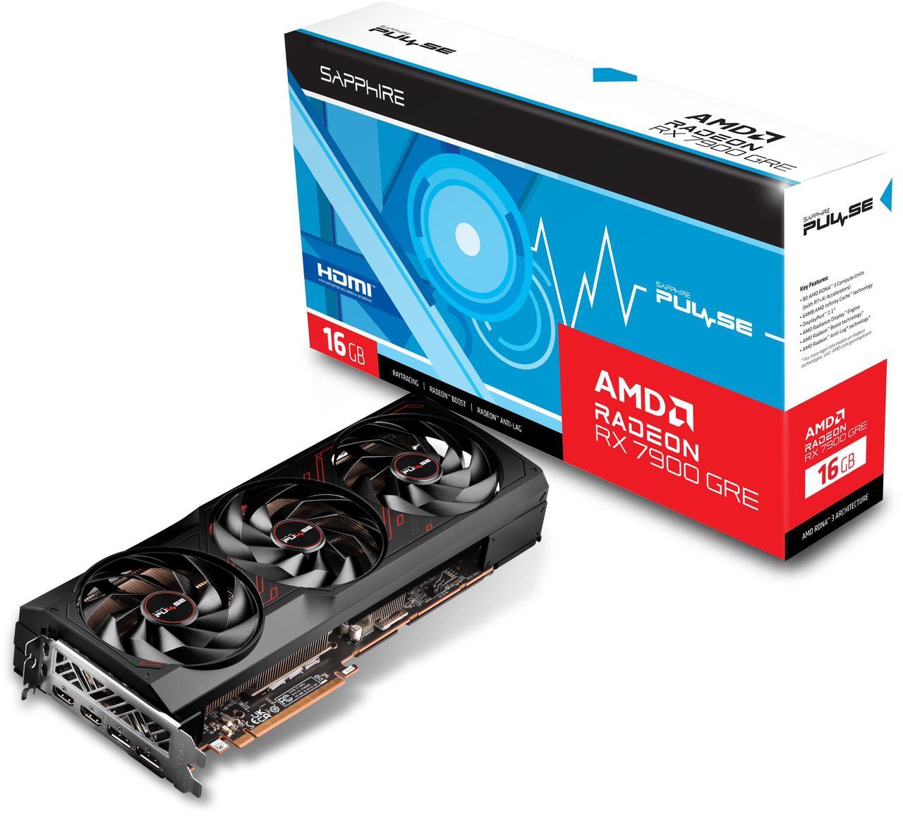 Alt view image 6 of 7 - SAPPHIRE PULSE Radeon RX 7900 GRE 16GB GDDR6 PCI Express 4.0 x16 ATX Graphics Card 11325-04-20G
