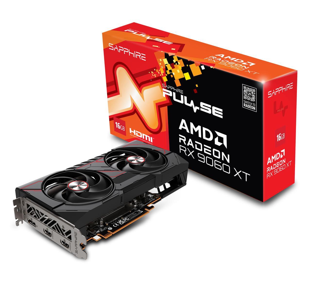 Alt view image 8 of 9 - SAPPHIRE PULSE Radeon RX 9060 XT 16GB GDDR6 PCI Express 5.0 x16 ATX Graphics Card 11350-03-20G