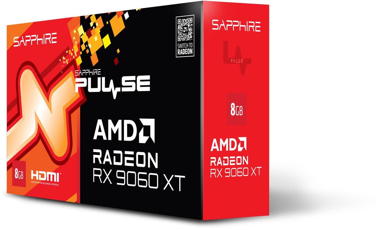 Alt view image 7 of 9 - SAPPHIRE PULSE Radeon RX 9060 XT 8GB GDDR6 PCI Express 5.0 x16 ATX Graphics Card 11350-04-20G