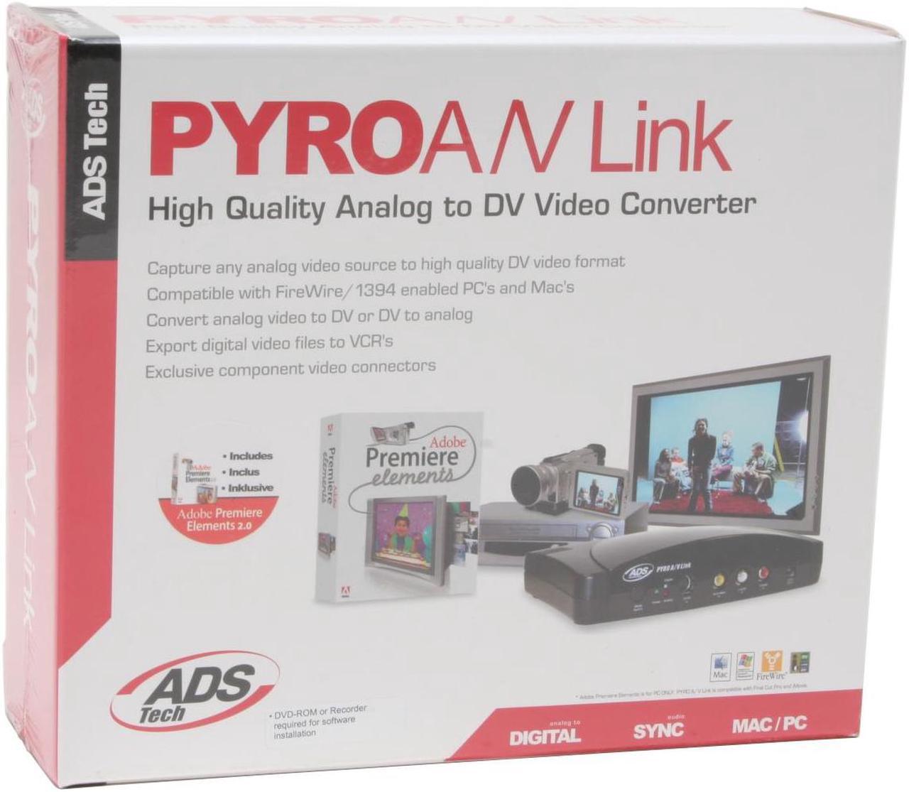 Alt view image 6 of 6 - ADS Tech API-555 PYRO AV LINK With Adobe Premiere Elements