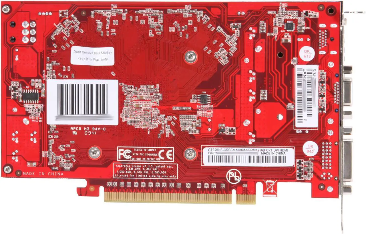 Alt view image 4 of 6 - Palit NE3TS25EFHD02 GeForce GTS 250 E-Green 1GB 256-bit GDDR3 PCI Express 2.0 x16 HDCP Ready Video Card