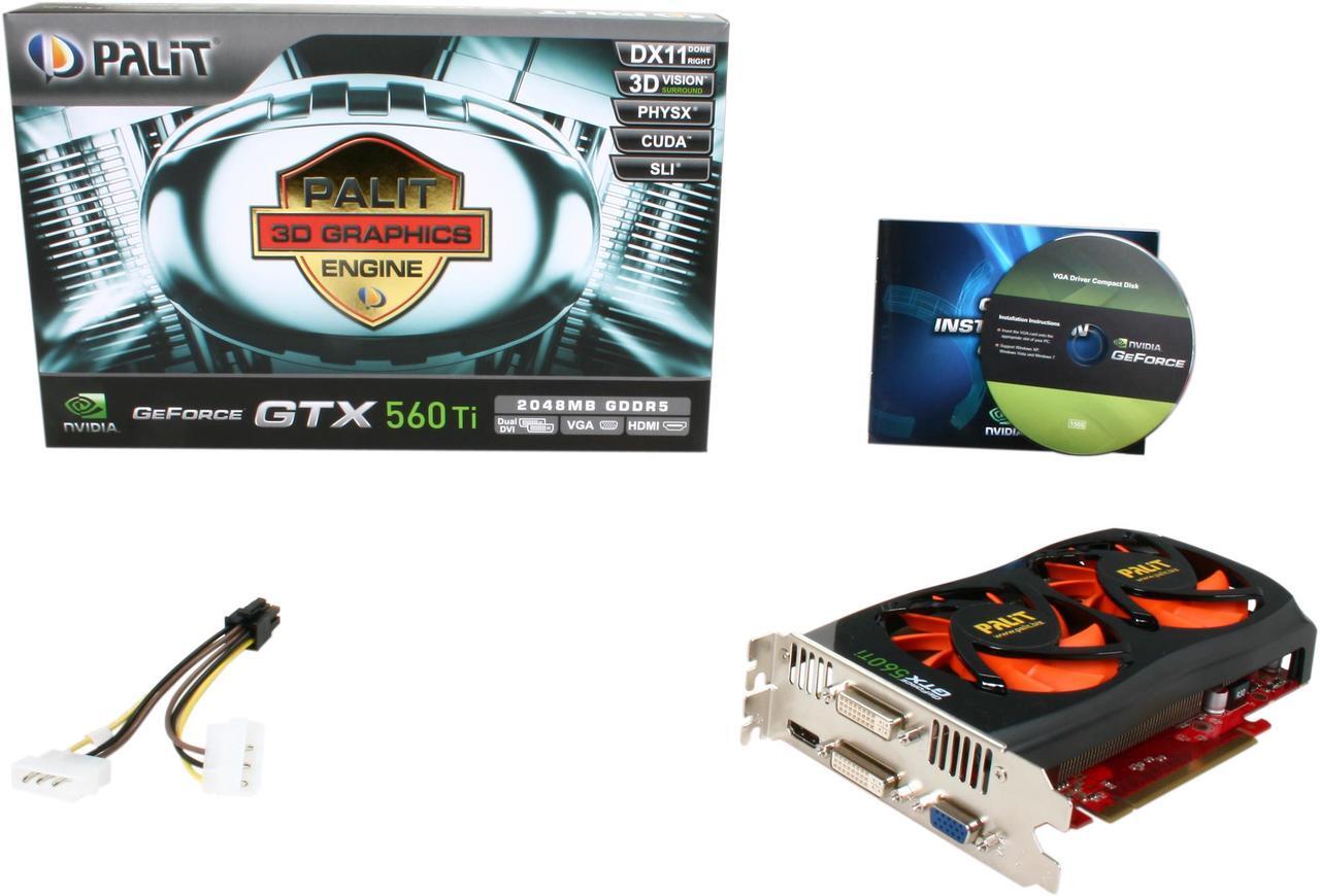 Alt view image 6 of 6 - Palit GeForce GTX 560 Ti (Fermi) 2GB GDDR5 PCI Express 2.0 x16 SLI Support Graphics Card NE5X56T01142-1041F