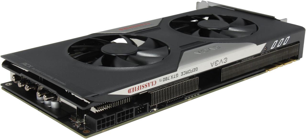 Alt view image 5 of 6 - EVGA 03G-P4-2888-KR G-SYNC Support GeForce GTX 780 Ti Dual Classified w/ EVGA ACX Cooler 3GB 384-bit GDDR5 PCI Express 3.0 SLI Support Video Card