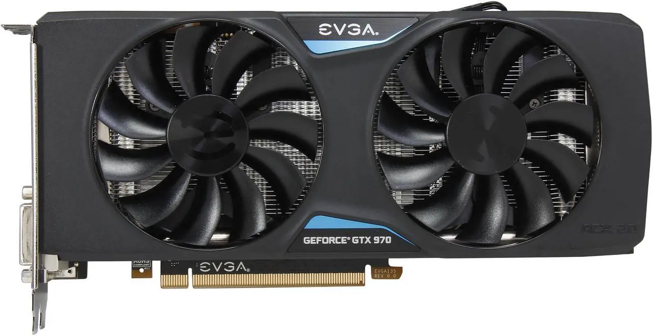 Alt view image 4 of 6 - EVGA GeForce GTX 970 04G-P4-2972-KR 4GB GAMING w/ACX 2.0, Silent Cooling Graphics Card