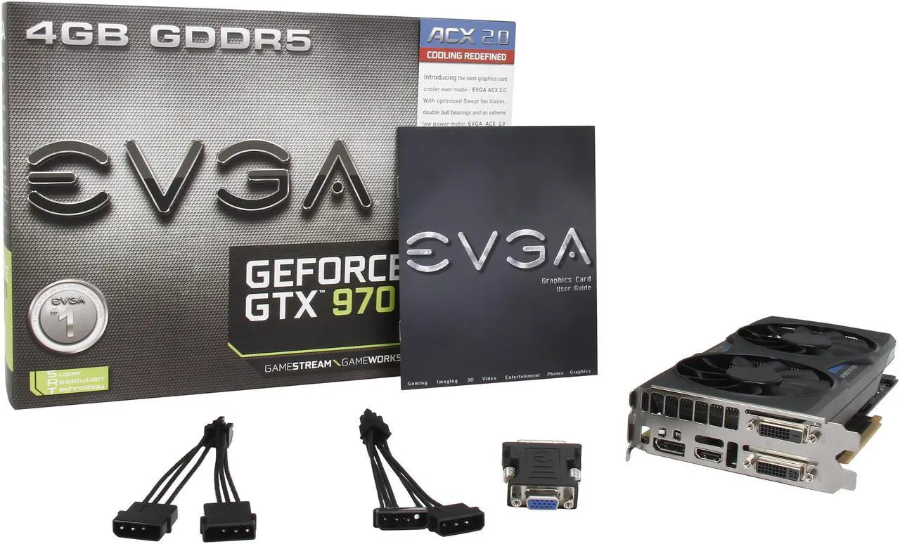 Alt view image 7 of 6 - EVGA GeForce GTX 970 04G-P4-2972-KR 4GB GAMING w/ACX 2.0, Silent Cooling Graphics Card