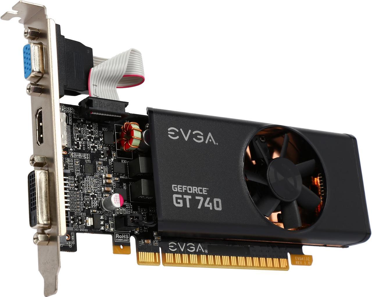 EVGA GeForce GT 740 2GB GDDR5 PCI Express 3.0 Low Profile Video Card 02G-P4-3740-KR