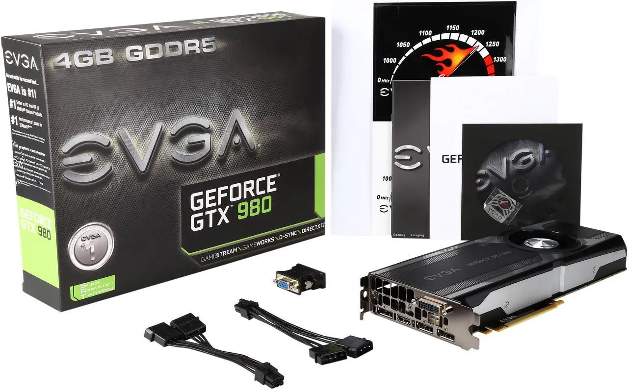 Alt view image 7 of 6 - EVGA GeForce GTX 980 04G-P4-1980-KR 4GB GAMING, Silent Cooling Graphics Card