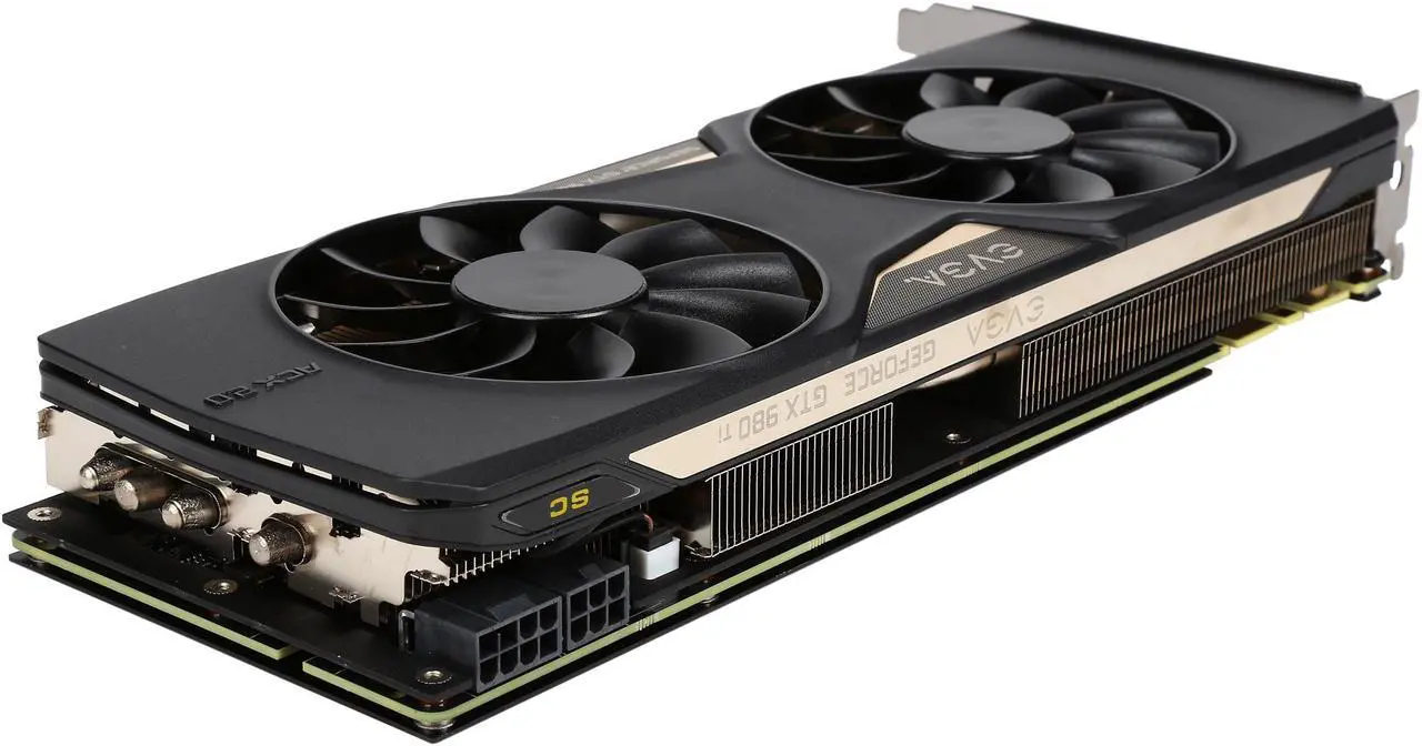 Alt view image 6 of 6 - EVGA GeForce GTX 980 Ti 06G-P4-4995-KR 6GB SC+ GAMING w/ACX 2.0+, Whisper Silent Cooling w/ Free Installed Backplate Graphics Card