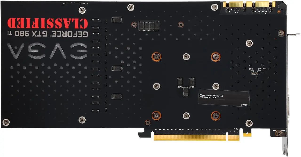 Alt view image 5 of 6 - EVGA GeForce GTX 980 Ti 06G-P4-4998-KR 6GB CLASSIFIED GAMING w/ACX 2.0+, Whisper Silent Cooling w/ Free Installed Backplate Graphics Card